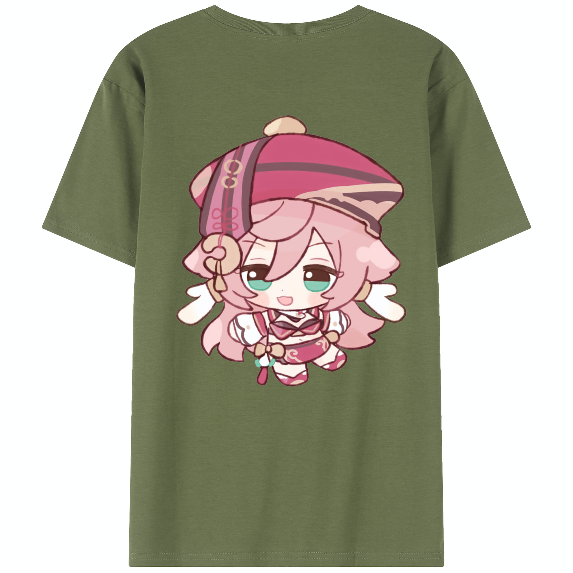 げんし神 ヤンフェイ genshin Yanfei 綿100％半袖Tシャツ（背面プリント）